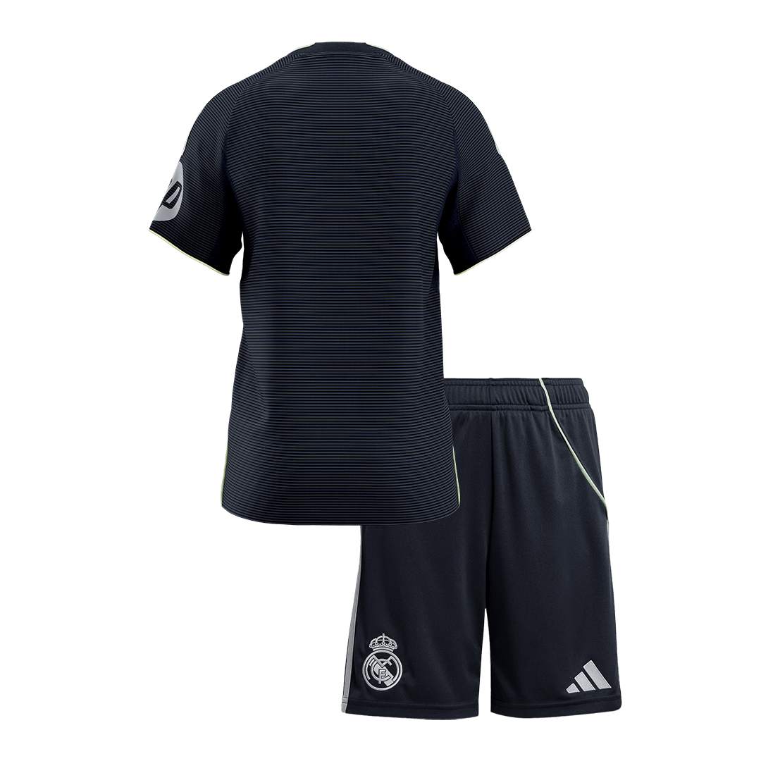 Kids Real Madrid Extérieur Maillot Kit 2025/26 Bleu marine - Super