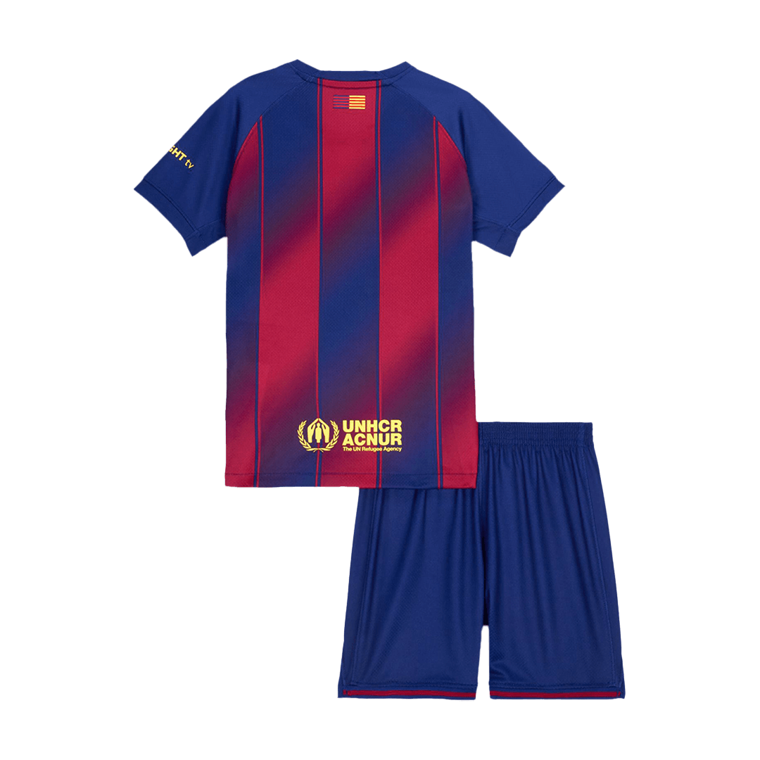 Kids Barcelone Domicile Maillot Kit 2025/26 Rouge&Bleu - Super