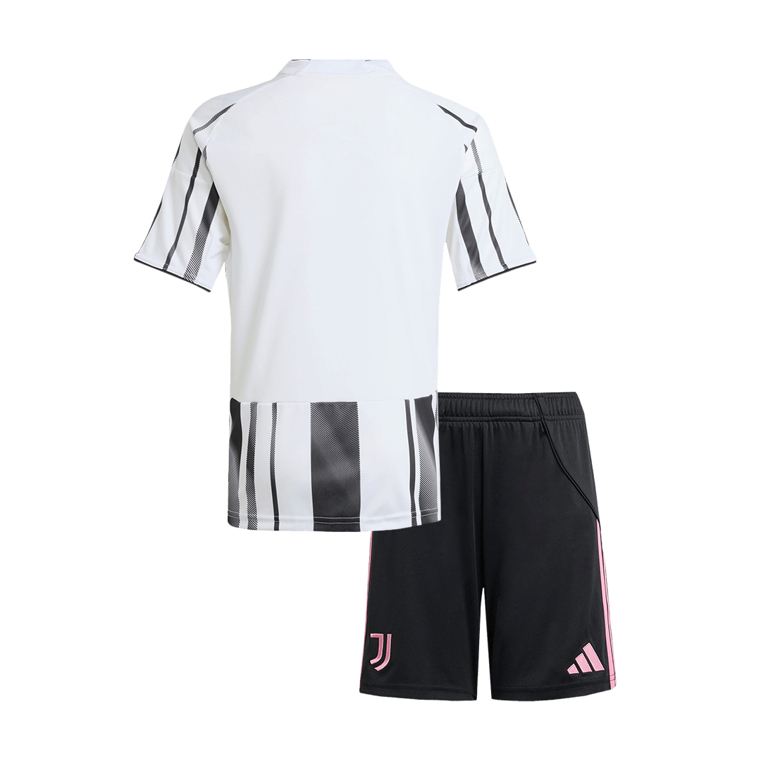 Juventus Domicile Maillot Kit 2025/26 Enfant Noir&Blanc