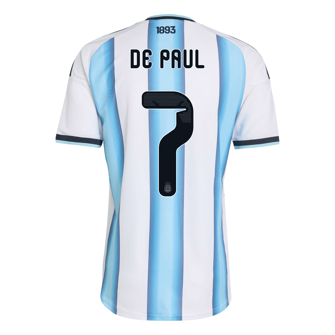 DE PAUL #7 Argentine Domicile Maillot 2026 Blue&White Joueur