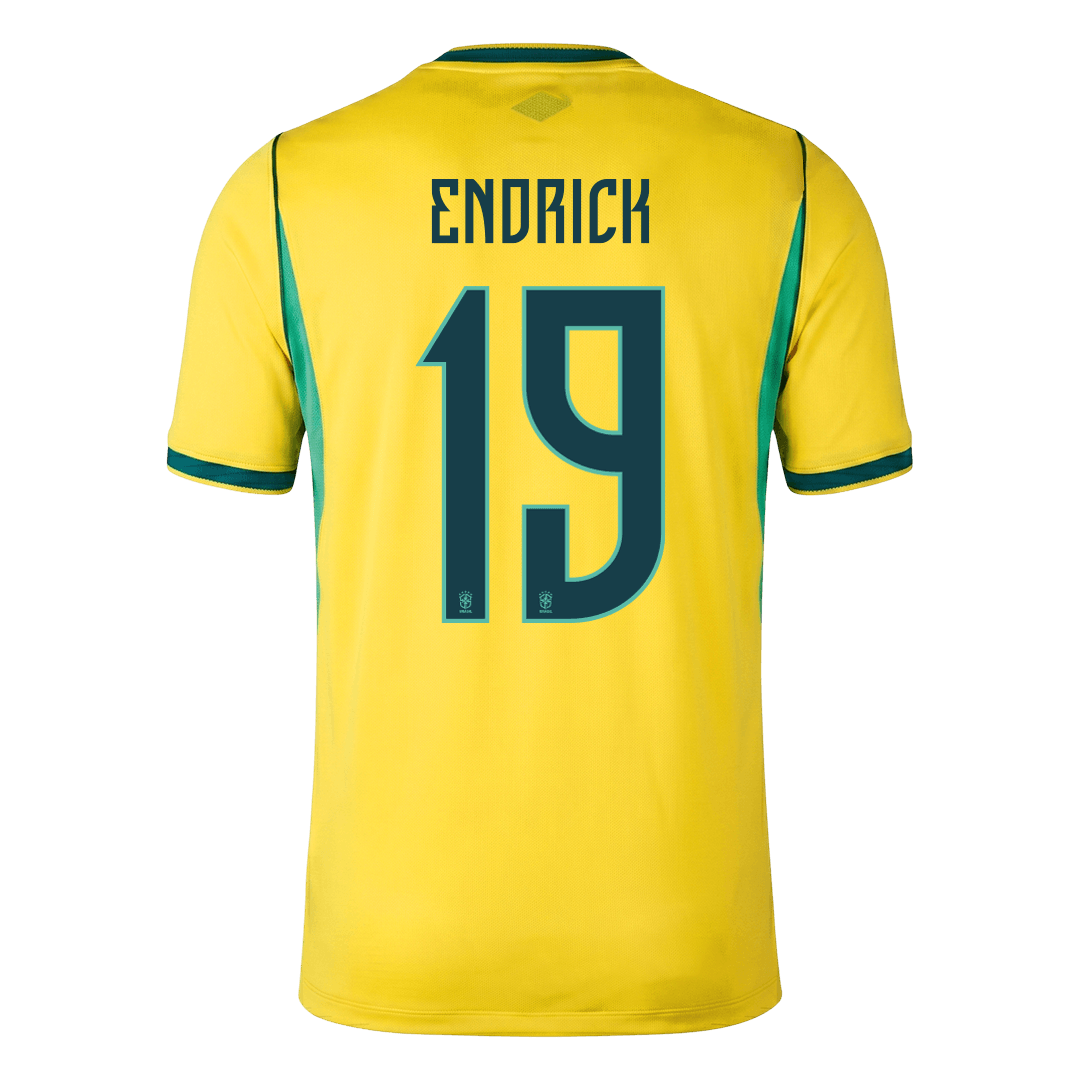 ENDRICK #19 Brésil Domicile Maillot 2026 Jaune
