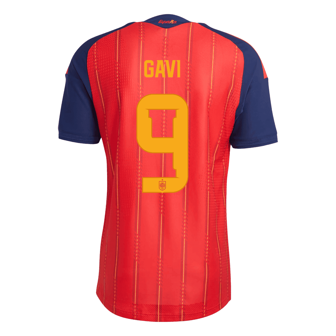GAVI #9 Espagne Domicile Maillot 2026 Rouge Joueur