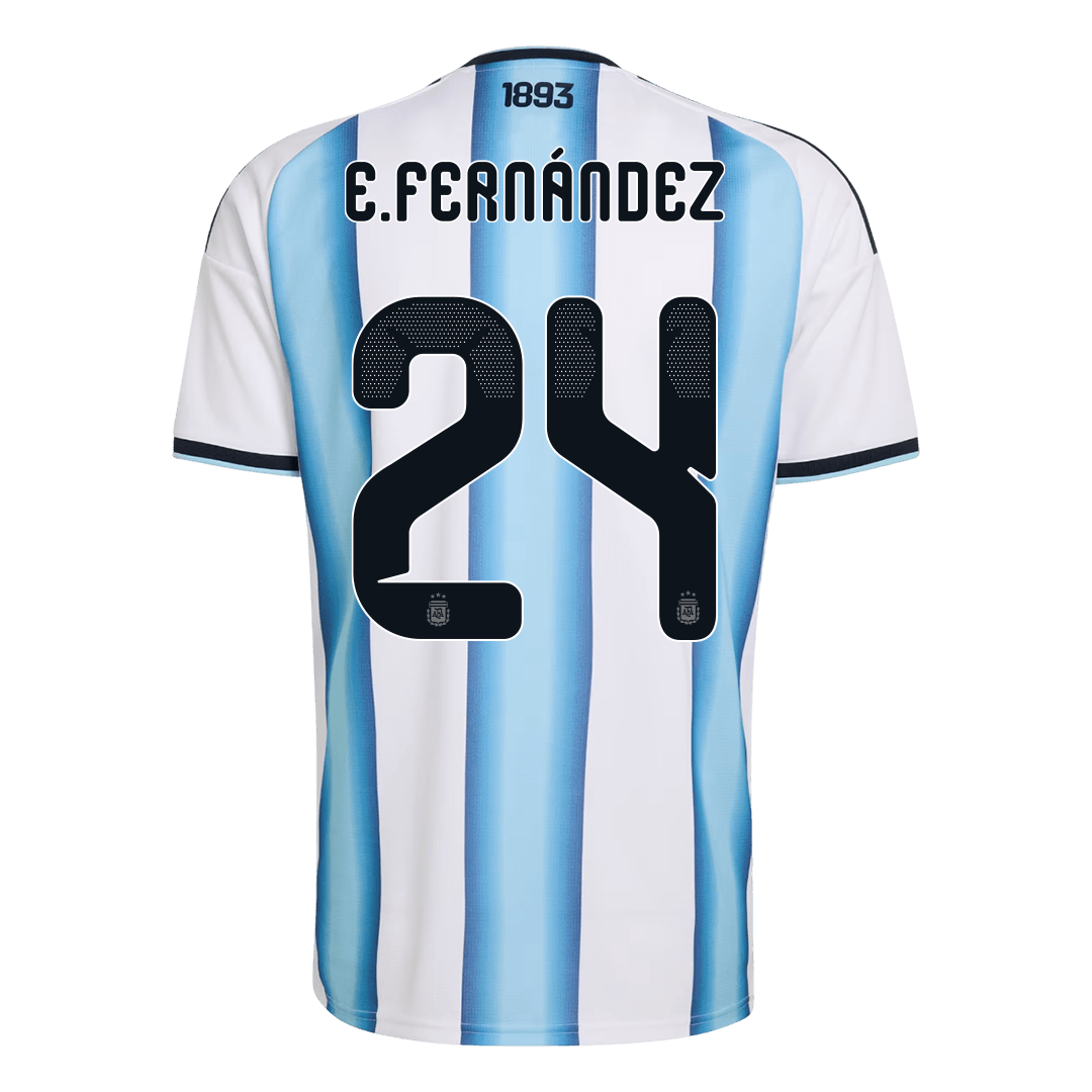 E. FERNÁNDEZ #24 Argentine Domicile Maillot 2026 Blue&White - Super