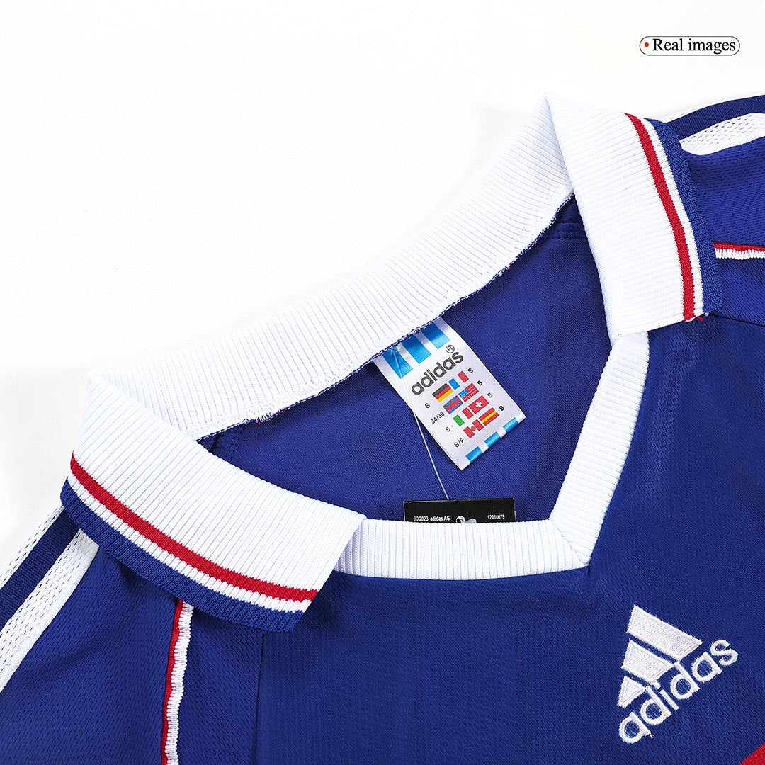 Retro ZIDANE #10 France Domicile Maillot 1998 Bleu