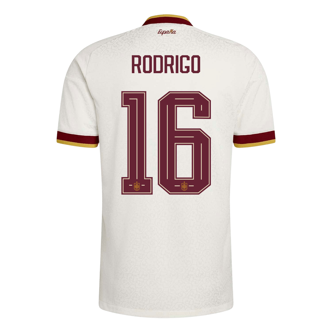 RODRIGO #16 Espagne Extérieur Maillot 2026 Blanc Joueur