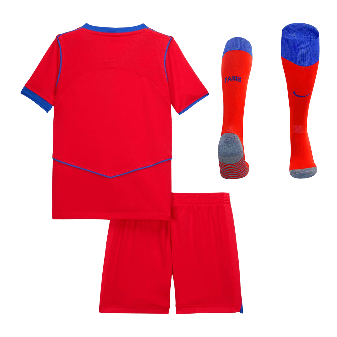 Les Parisiens Third Maillot Kit 2025/26 Enfant Rouge
