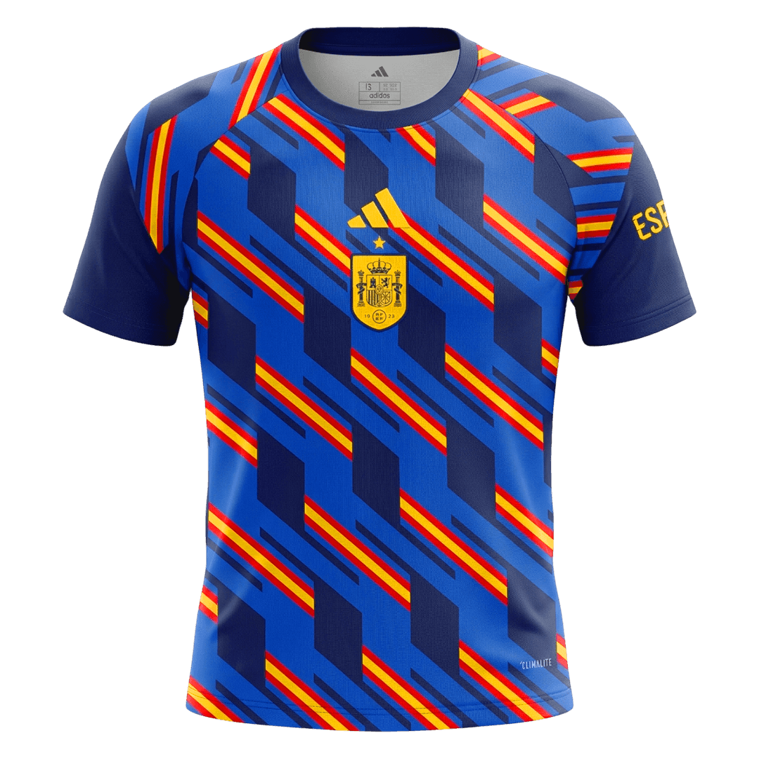 Espagne Pre-Match Maillot 2026 Bleu marine Grande Taille