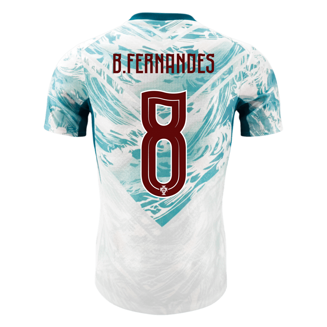 B.FERNANDES #8 Portugal Extérieur Maillot 2026 White&Green Joueur