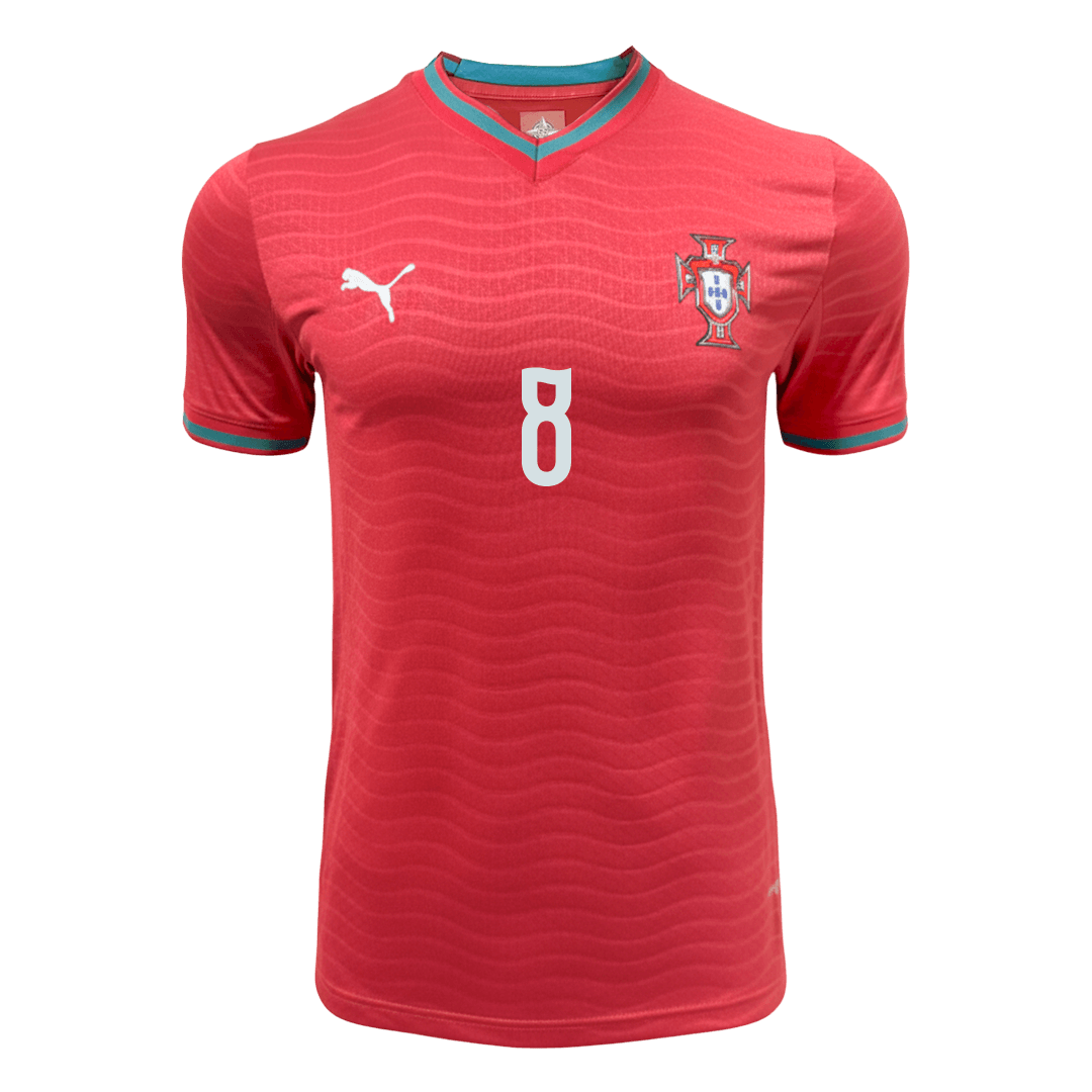 B.FERNANDES #8 Portugal Domicile Maillot 2026 Rouge Joueur