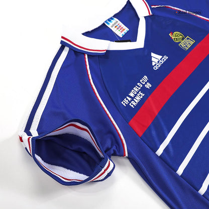 Retro ZIDANE #10 France Domicile Maillot 1998 Bleu