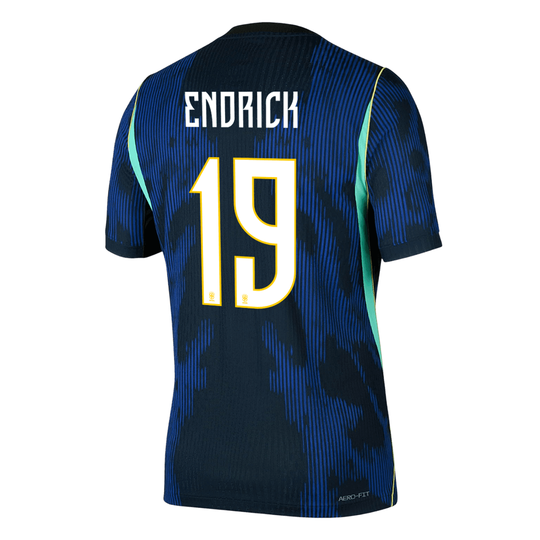 ENDRICK #19 Brésil Extérieur Maillot 2026 Bleu marine Joueur