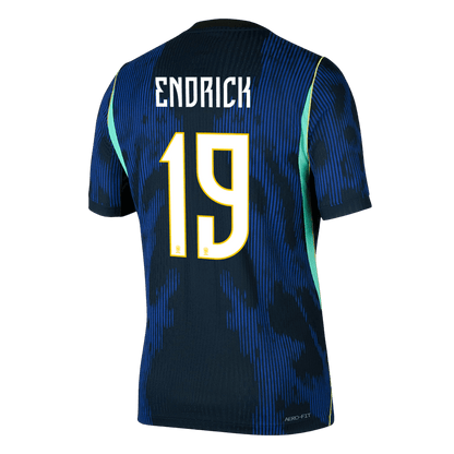 ENDRICK #19 Brésil Extérieur Maillot 2026 Bleu marine Joueur