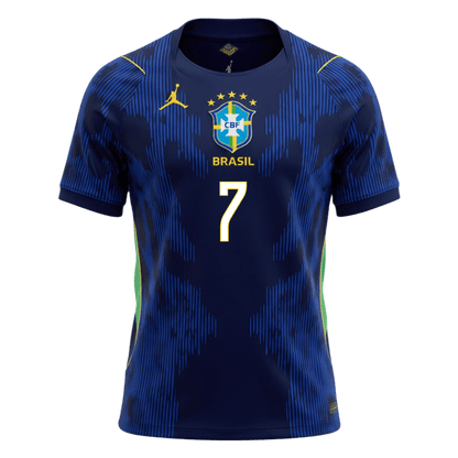 VINI JR. #7 Brésil Extérieur Maillot 2026 Bleu marine
