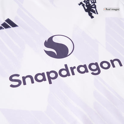 Manchester United Extérieur Maillot Kit 2025/26 Enfant Blanc