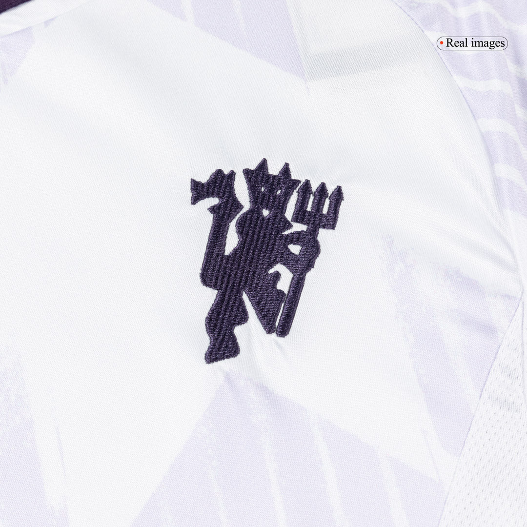 Manchester United Extérieur Maillot Manches Longues 2025/26 Blanc