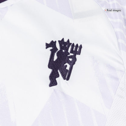 Manchester United Extérieur Maillot Manches Longues 2025/26 Blanc