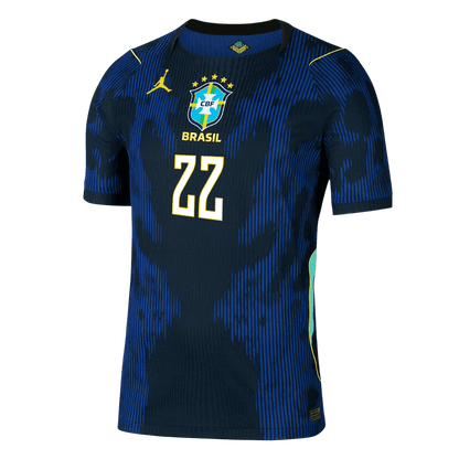 JOÃO PEDRO #22 Brésil Extérieur Maillot 2026 Bleu marine Joueur