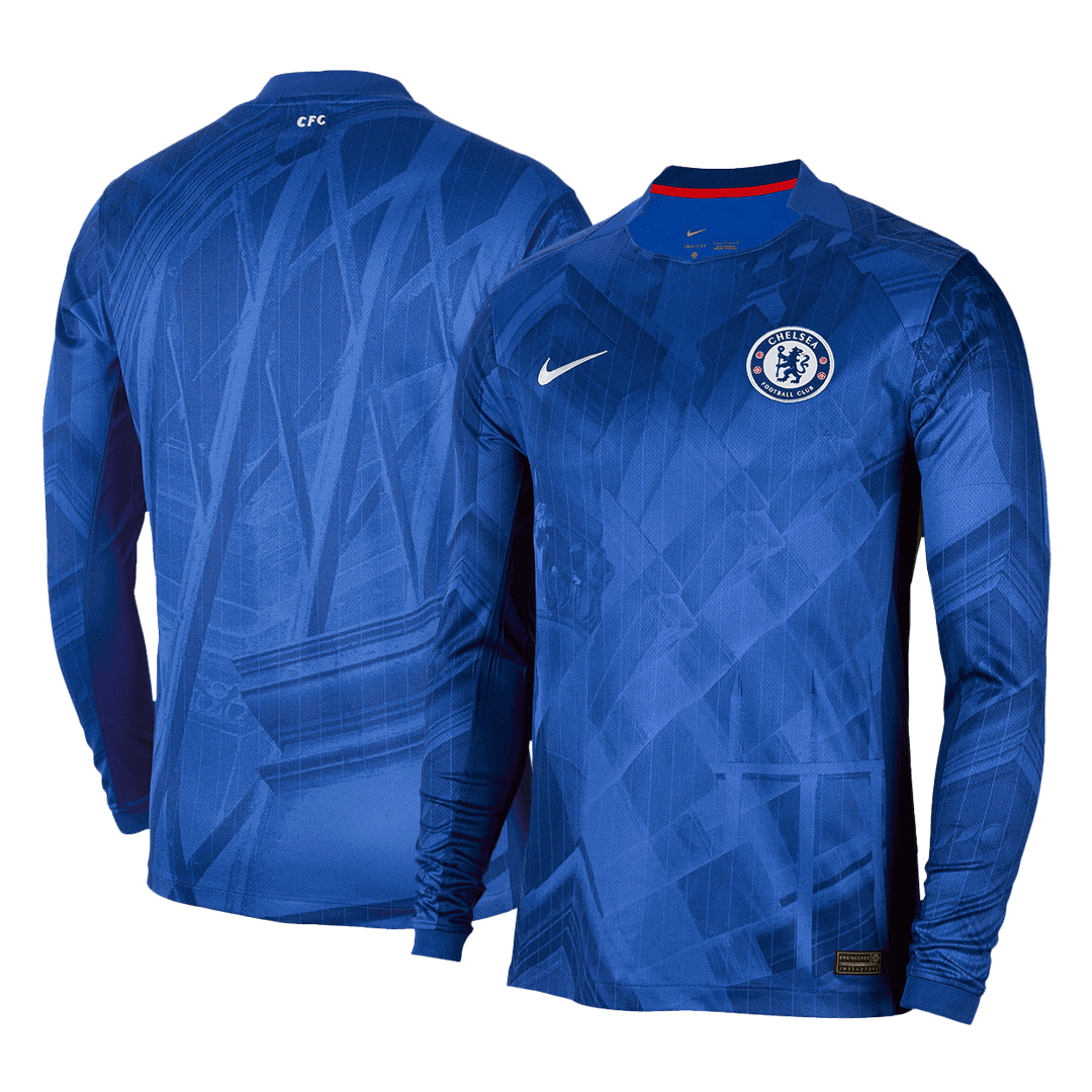 Chelsea Domicile Maillot Manches Longues 2025/26 Bleu