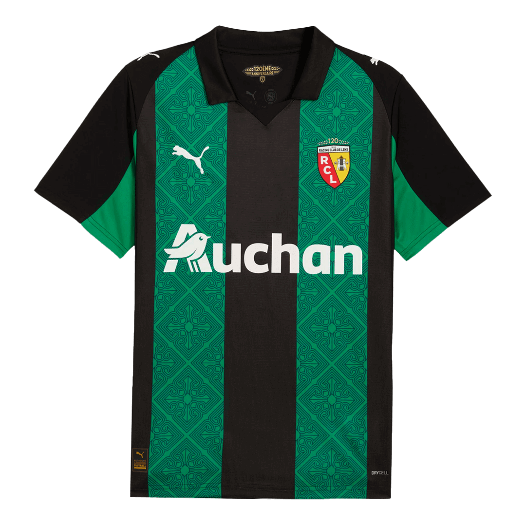 RC Lens Extérieur Maillot 2025/26 Vert&noir Grande Taille