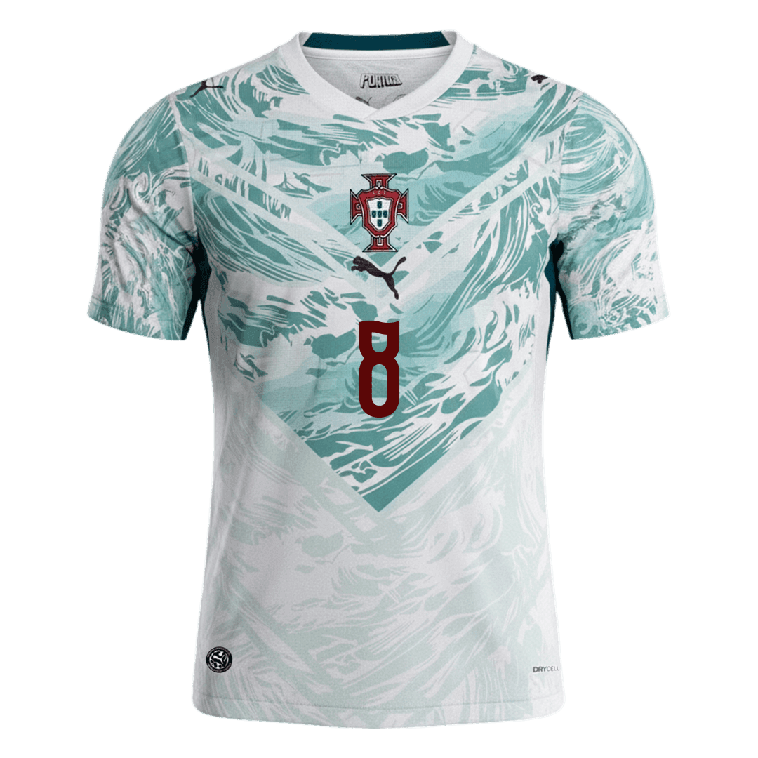 B.FERNANDES #8 Portugal Extérieur Maillot 2026 White&Green