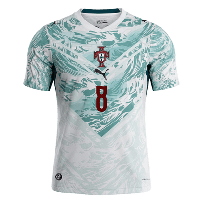 B.FERNANDES #8 Portugal Extérieur Maillot 2026 White&Green