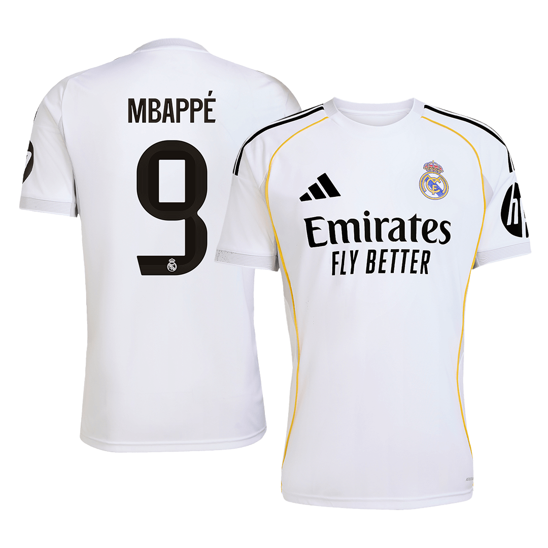 MBAPPÉ #9 Real Madrid Domicile Maillot 2025/26 Blanc - Super