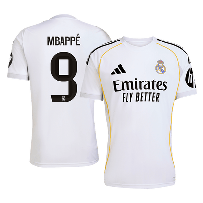 MBAPPÉ #9 Real Madrid Domicile Maillot 2025/26 Blanc - Super