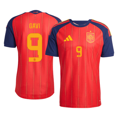 GAVI	 #9 Espagne Domicile Maillot 2026 Rouge Joueur