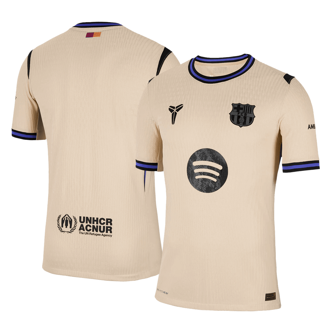 Barcelone Extérieur Maillot 2025/26 Jaune Joueur