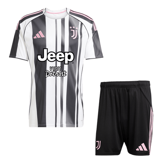 Juventus Domicile Maillot Kit 2025/26 Noir&Blanc