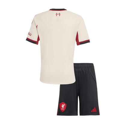 Liverpool Extérieur Maillot Kit 2025/26 Enfant Blanc