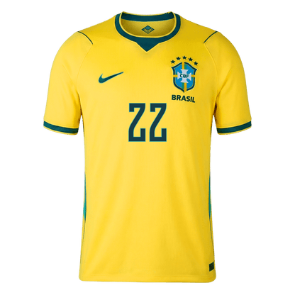 JOÃO PEDRO #22 Brésil Domicile Maillot 2026 Jaune