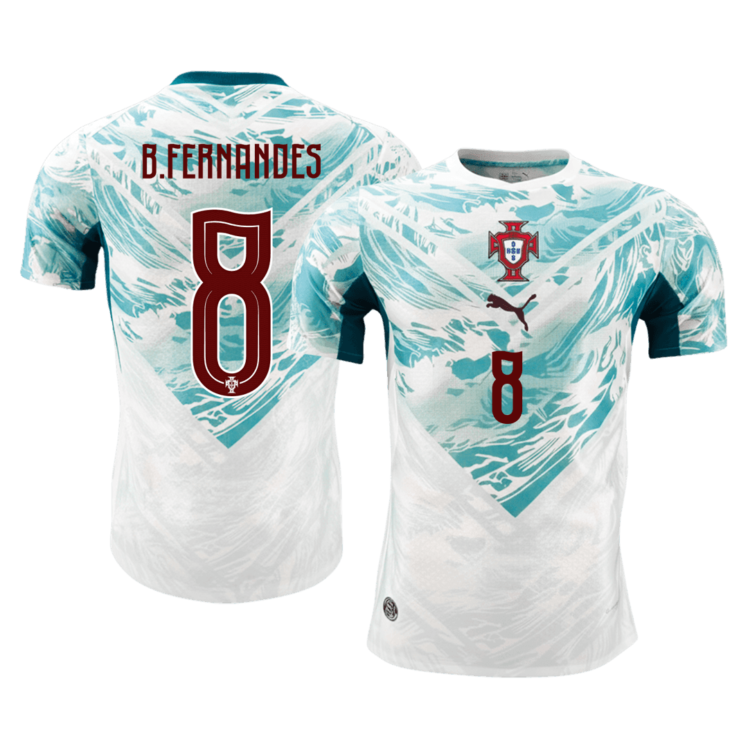B.FERNANDES #8 Portugal Extérieur Maillot 2026 White&Green Joueur