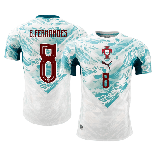 B.FERNANDES #8 Portugal Extérieur Maillot 2026 White&Green Joueur