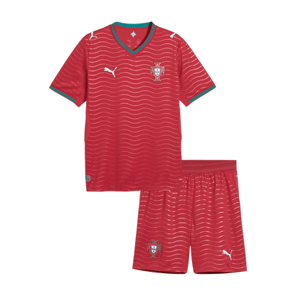 Portugal Domicile Maillot Kit 2026 Enfant Rouge