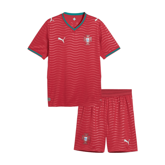 Portugal Domicile Maillot Kit 2026 Enfant Rouge