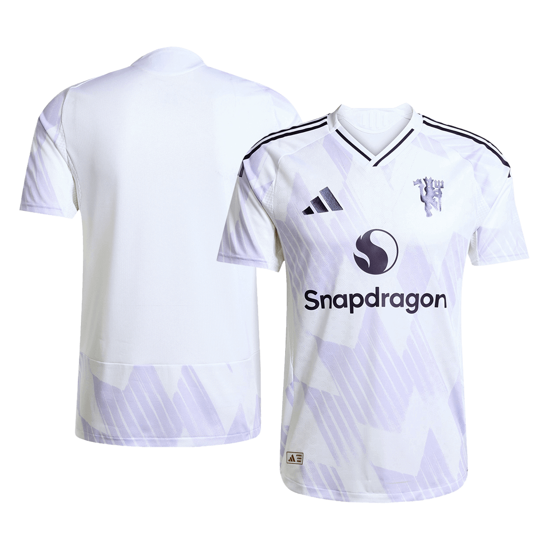 Manchester United Extérieur Maillot 2025/26 Blanc Joueur
