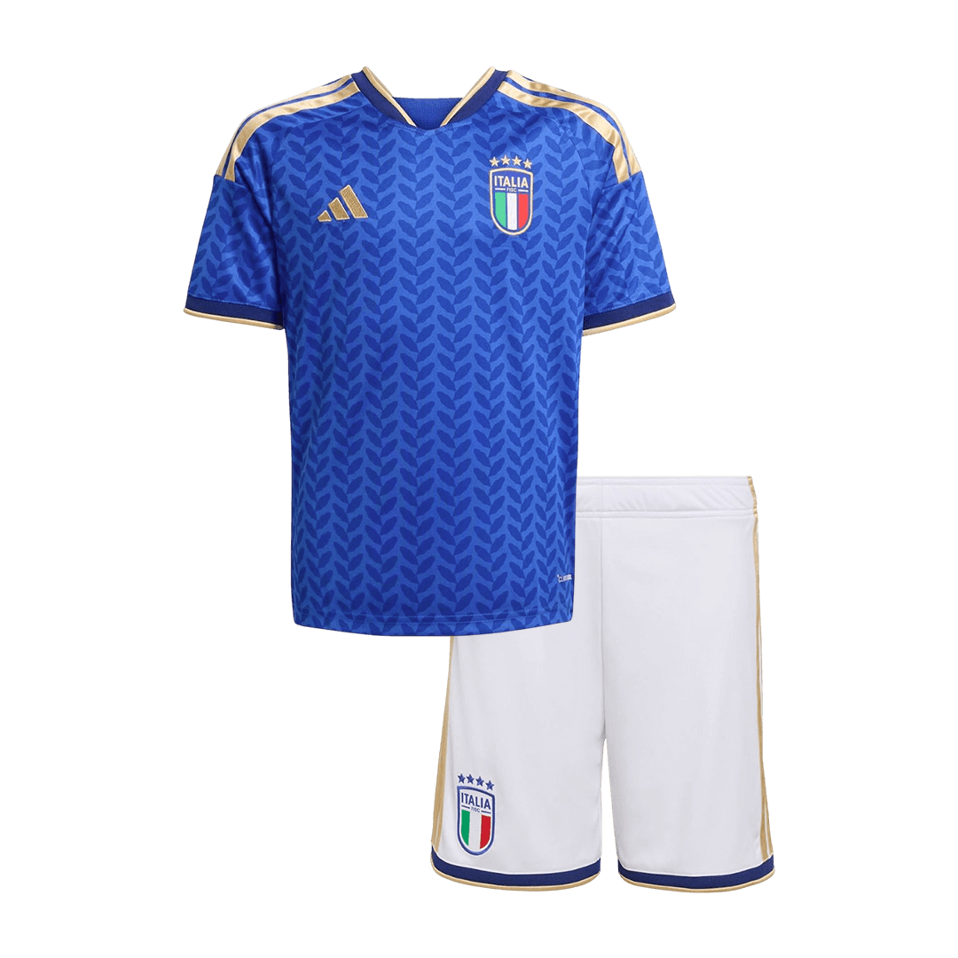 Italie Domicile Maillot Kit 2026 Enfant Bleu