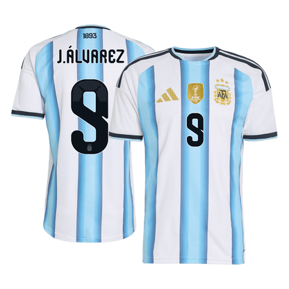 J.ÁLVAREZ #9 Argentine Domicile Maillot 2026 Blue&White Joueur