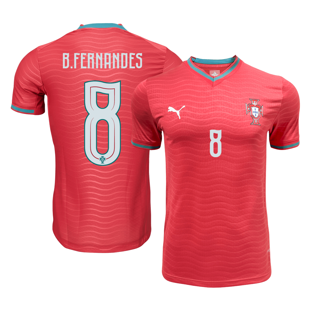 B.FERNANDES #8 Portugal Domicile Maillot 2026 Rouge Joueur
