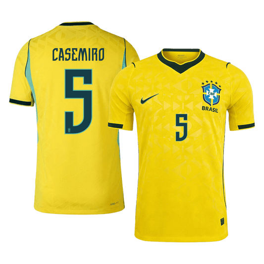 CASEMIRO #5 Brésil Domicile Maillot 2026 Jaune Joueur