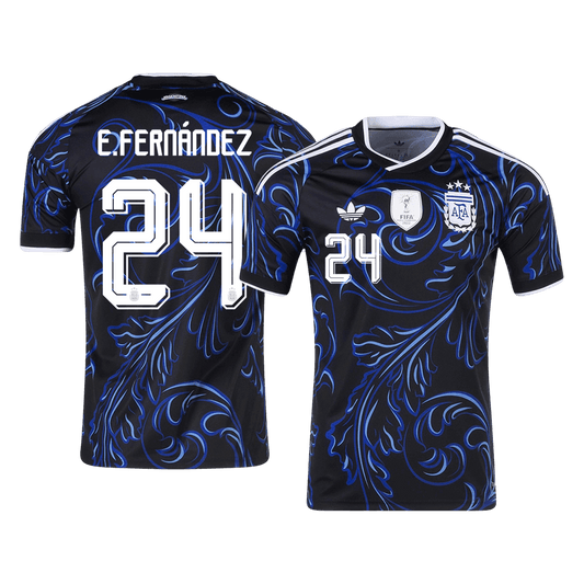 E. FERNÁNDEZ #24 Argentine Extérieur Maillot 2026 Noir