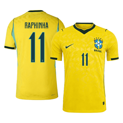RAPHINHA #11 Brésil Domicile Maillot 2026 Jaune Joueur