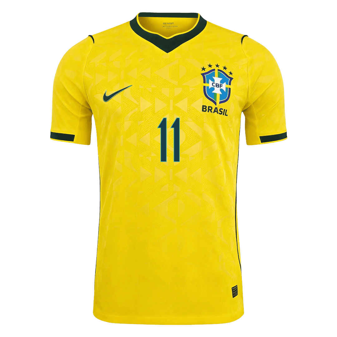 RAPHINHA #11 Brésil Domicile Maillot 2026 Jaune Joueur