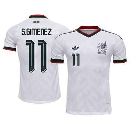 S.GIMENEZ #11 Mexique Extérieur Maillot 2026 Blanc Joueur