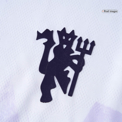 Manchester United Extérieur Maillot 2025/26 Blanc Joueur