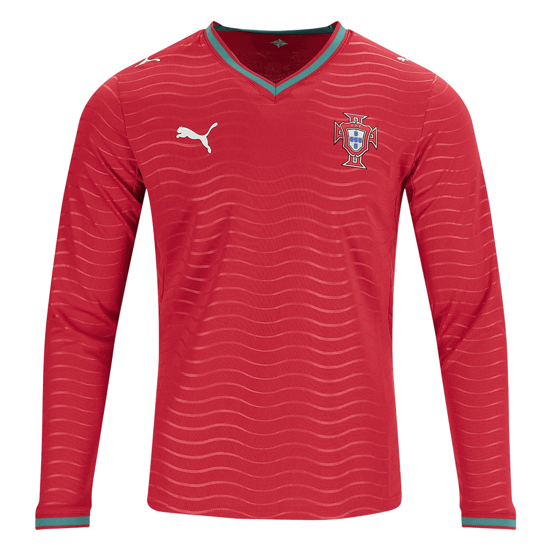 Portugal Domicile Maillot Manches Longues 2026 Rouge