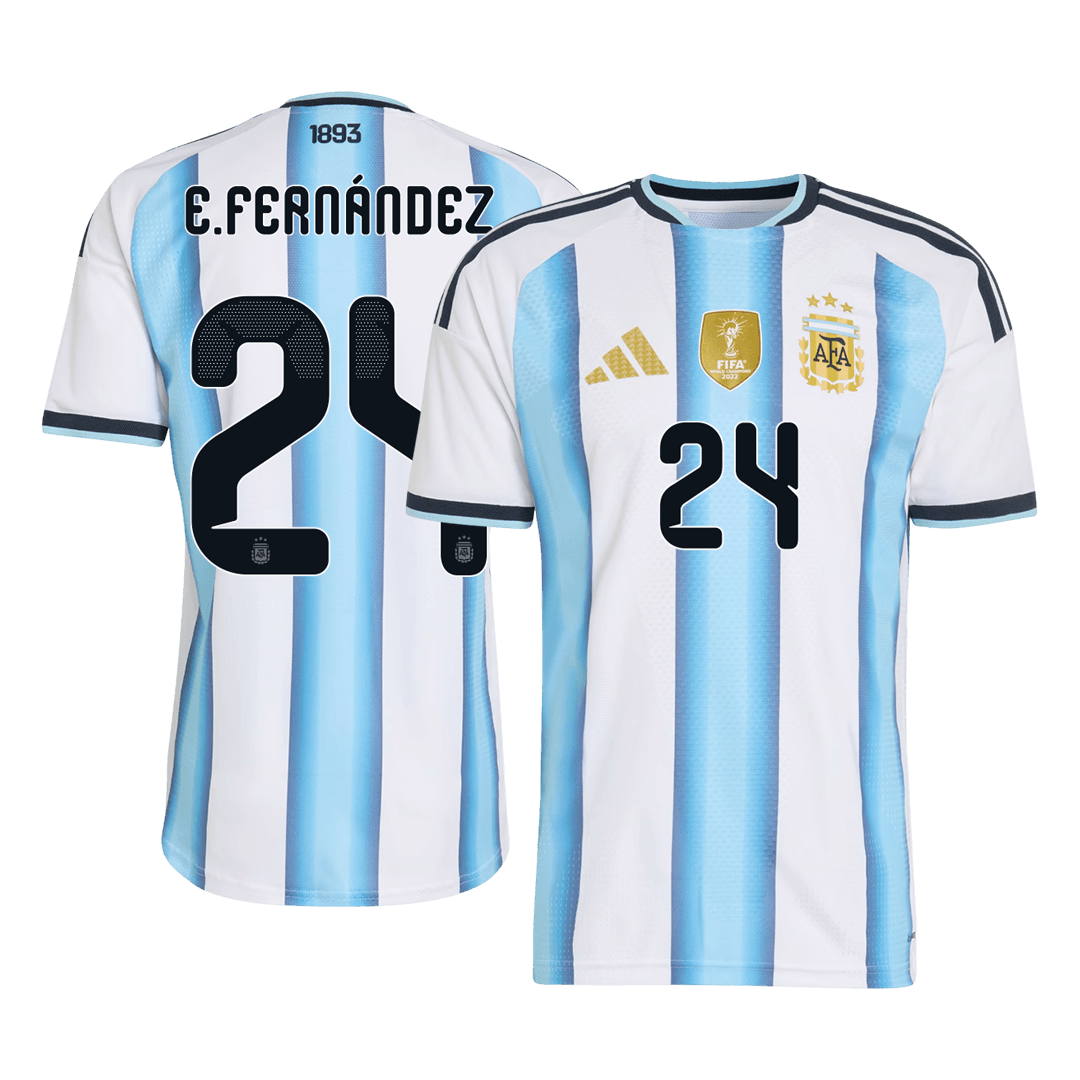 E. FERNÁNDEZ #24 Argentine Domicile Maillot 2026 Blue&White Joueur