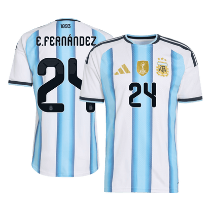 E. FERNÁNDEZ #24 Argentine Domicile Maillot 2026 Blue&White Joueur