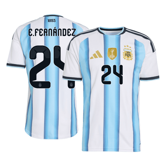 E. FERNÁNDEZ #24 Argentine Domicile Maillot 2026 Blue&White Joueur